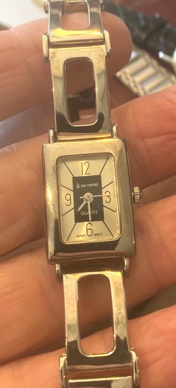 Women's Silver Tone 18mm Accents Watch, Bracelet Band